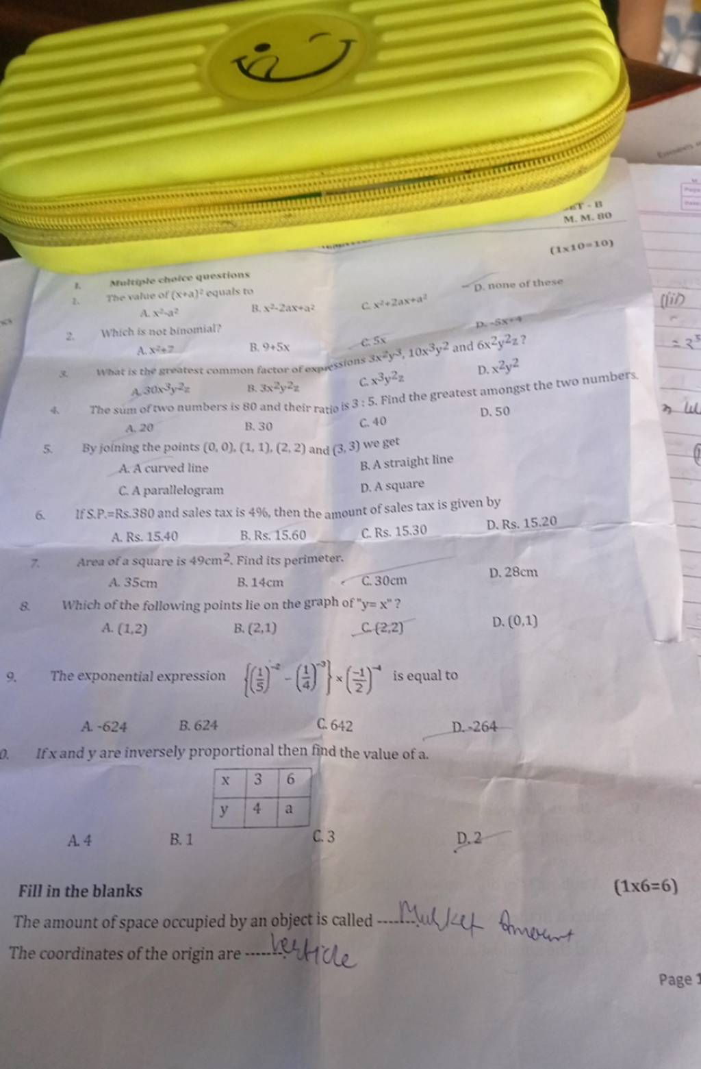 Area Of A Square Is 49 Cm2 Find Its Perimeter Filo