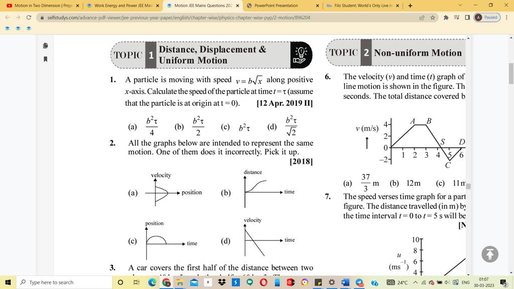 Motion in Two Dimension Proje x= Work. Energy and Power JeE Mai x \& Mo..