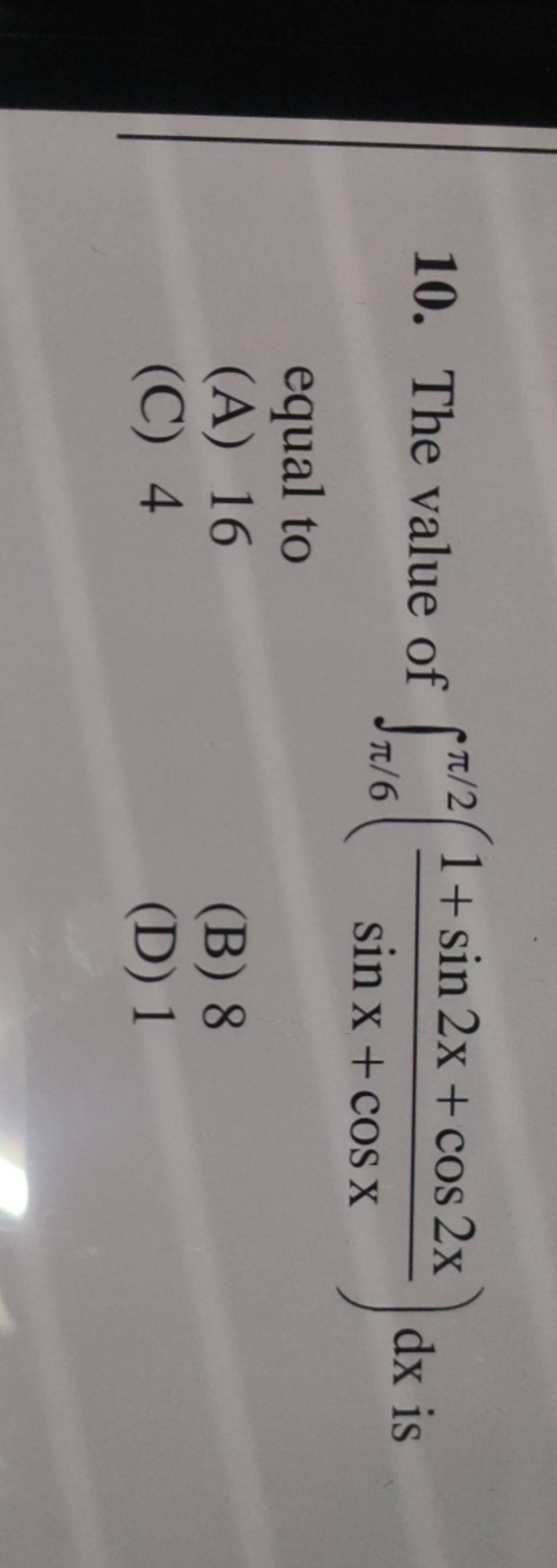 The Value Of 6 2 sinx cosx1 sin2x cos2x dx Is Equal To Filo the-value-of-dxd-sin2x-cos2x-is-filo
