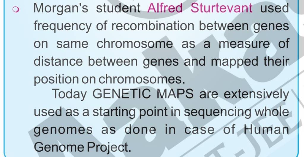 student Alfred Sturtevant used frequency of betwee..