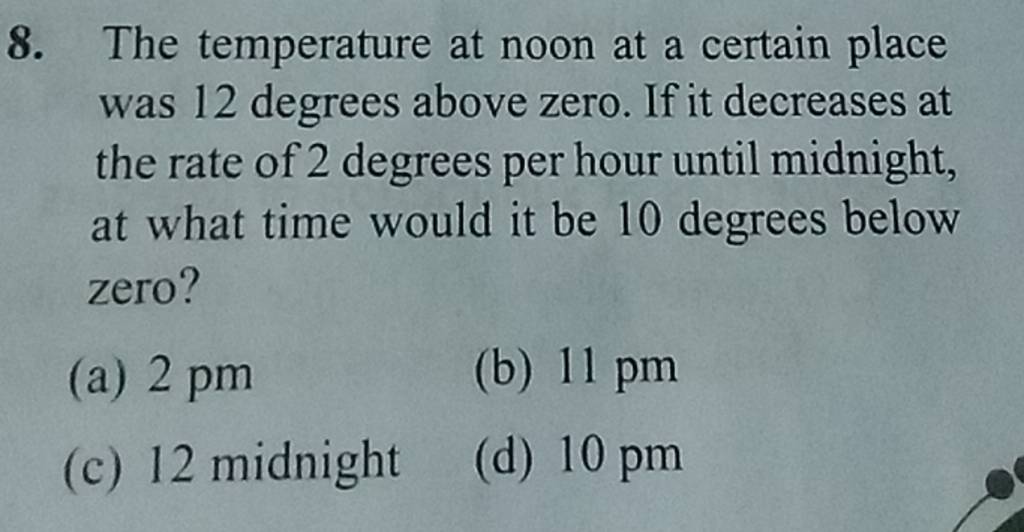 the-temperature-at-noon-at-a-certain-place-was-12-degrees-above-zero-if