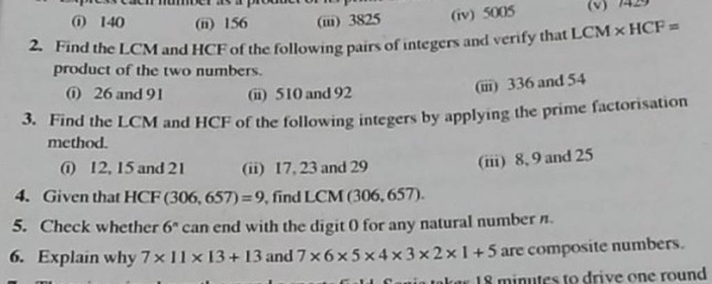 2 Find The Lcm And Hcf Of The Following Pairs Of Integers And Verify Tha 0997