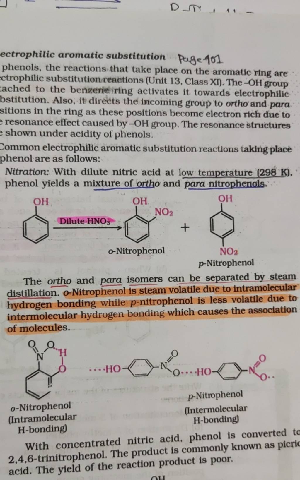 ectrophilic aromatic substitution page41 phenols, the reactions that tak..