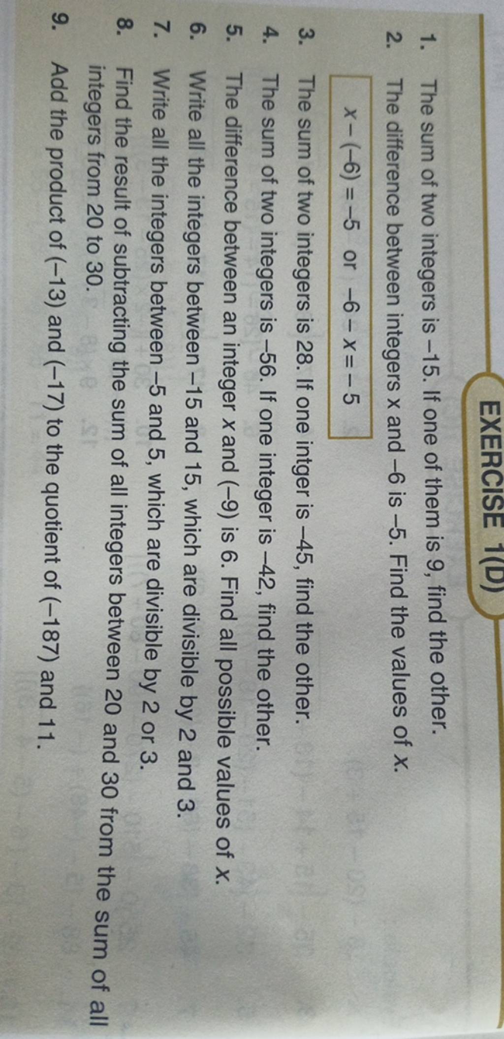 1-the-sum-of-two-integers-is-15-if-one-of-them-is-9-find-the-other