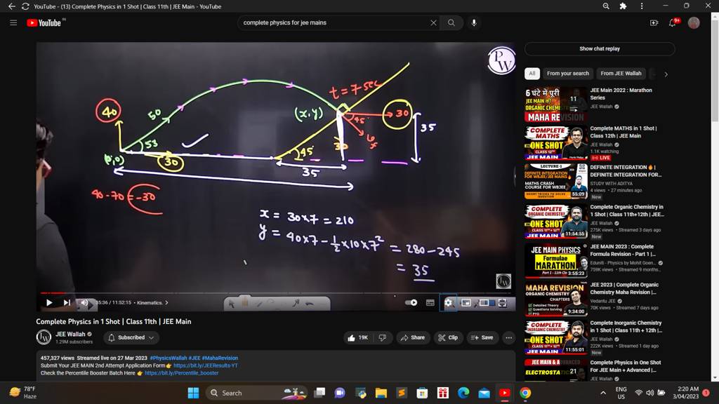 = YouTube - (13) Complete Physics In 1 Shot | Class 11th | JEE Main - Y..