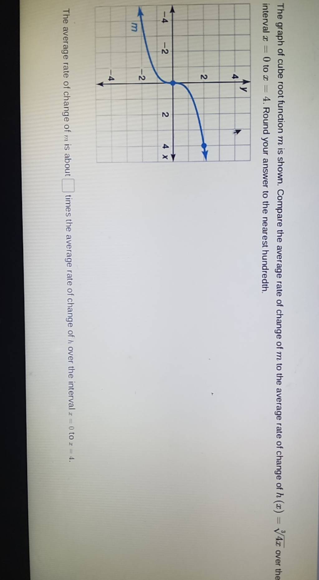 the-graph-of-cube-root-function-m-is-shown-compare-the-average-rate-of-c