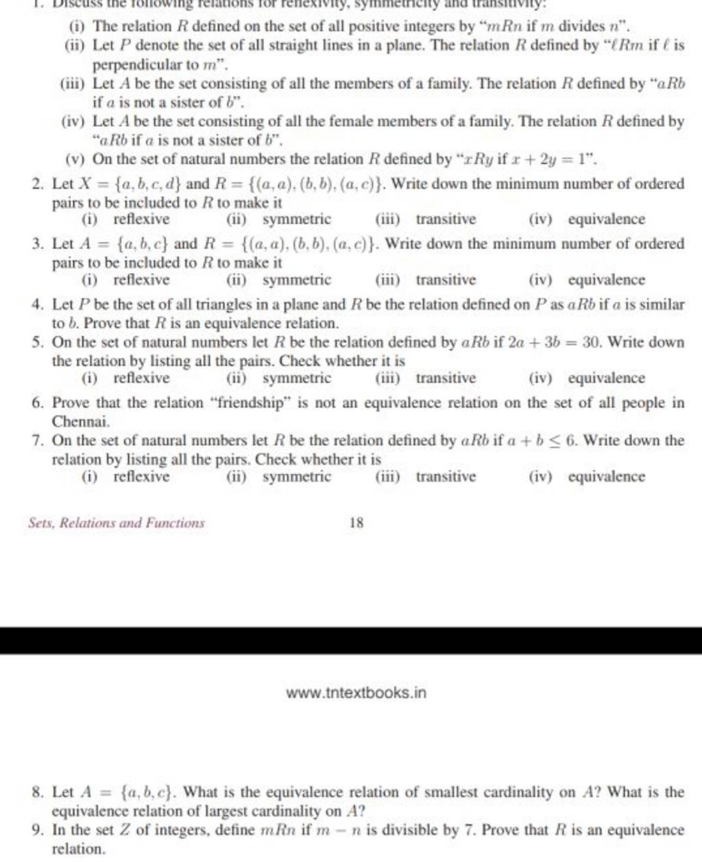 Let P Be The Set Of All Triangles In A Plane And R Be The Relation Define..