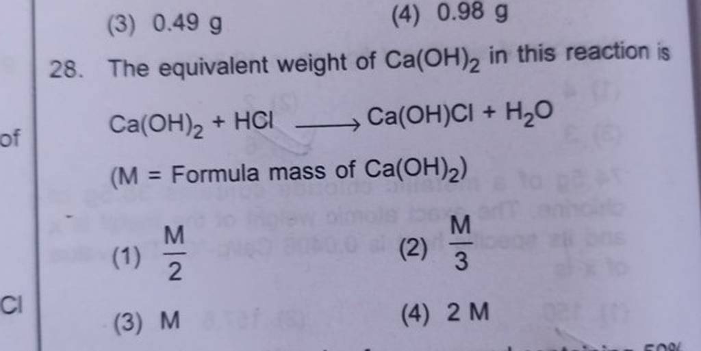 the-equivalent-weight-of-ca-oh-2-in-this-reaction-is-ca-oh-2-hcl-ca-oh