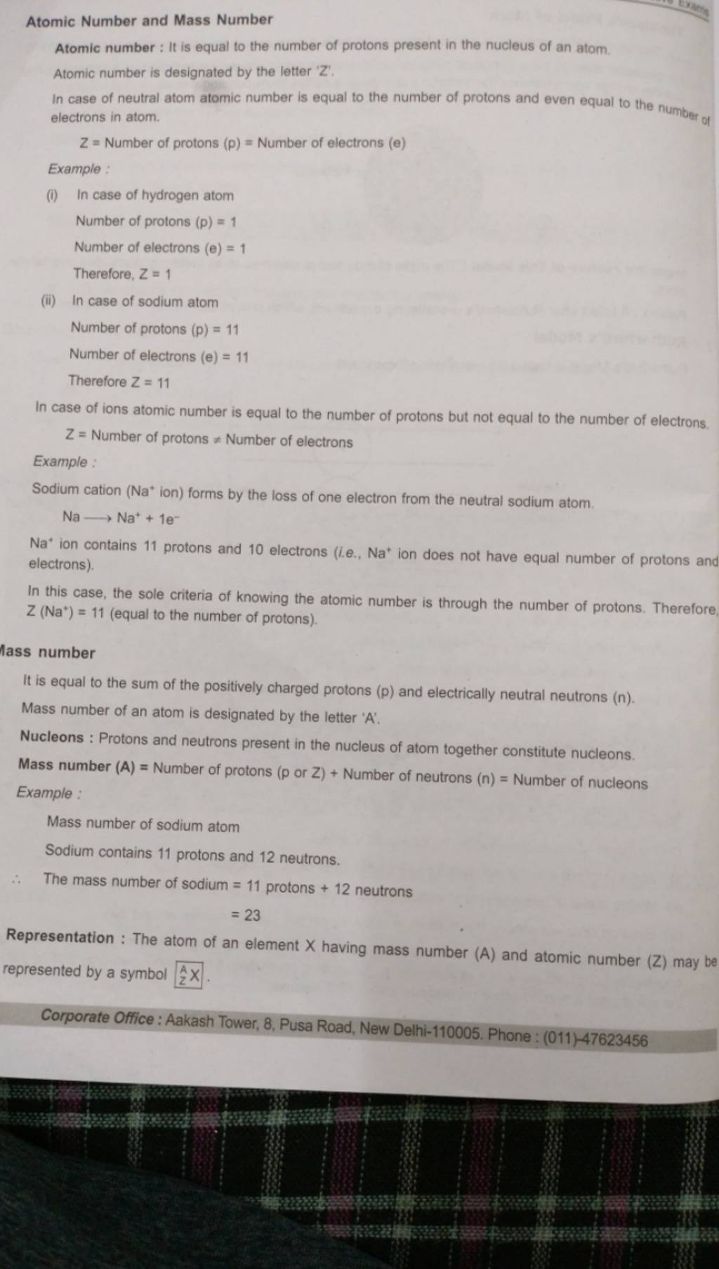 the atomic number is always equal to the total number of