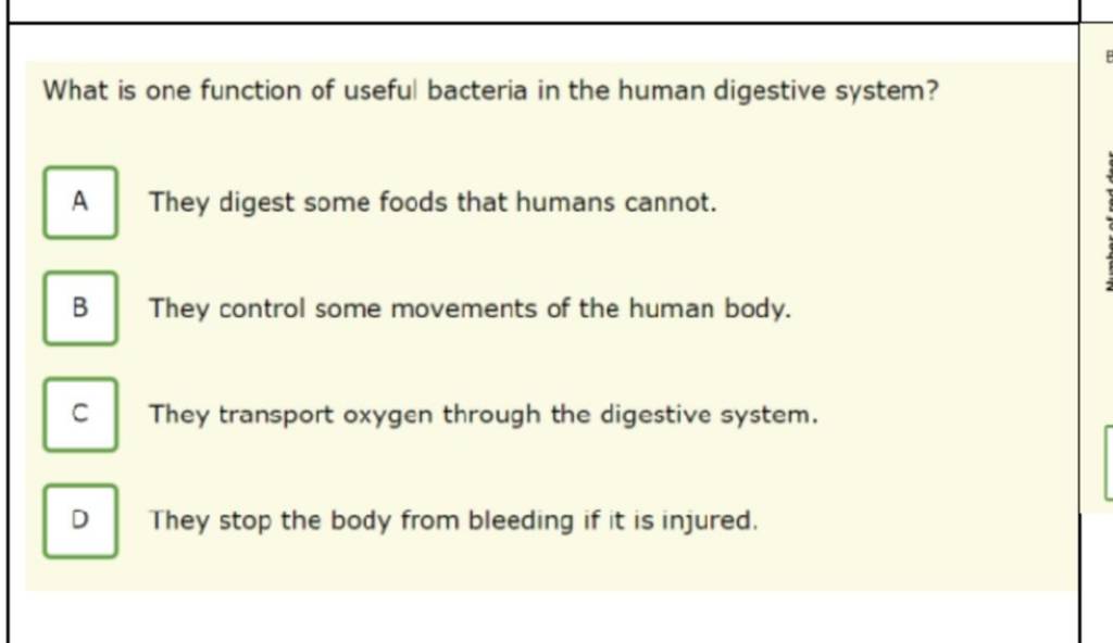 What is one function of useful bacteria in the human digestive system?..