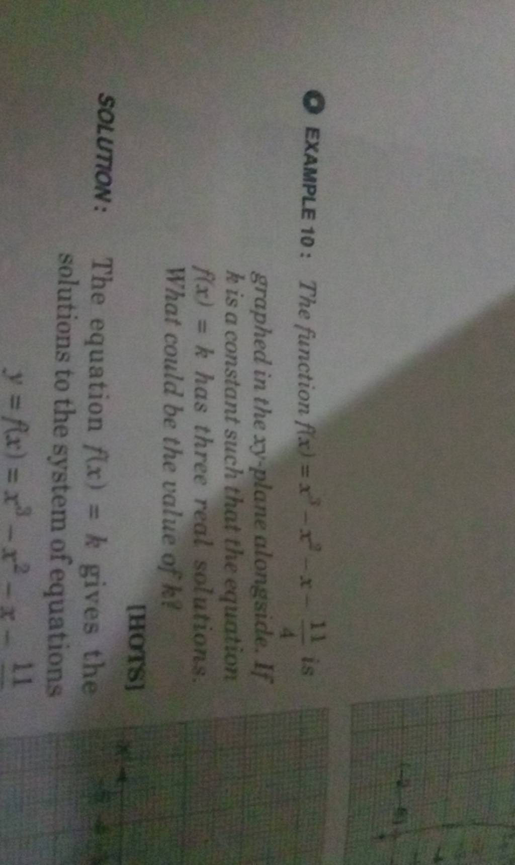 EXAMPLE 10 The Function F x x3 x2 x 411 Is Graphed In The Xy plane Alo 