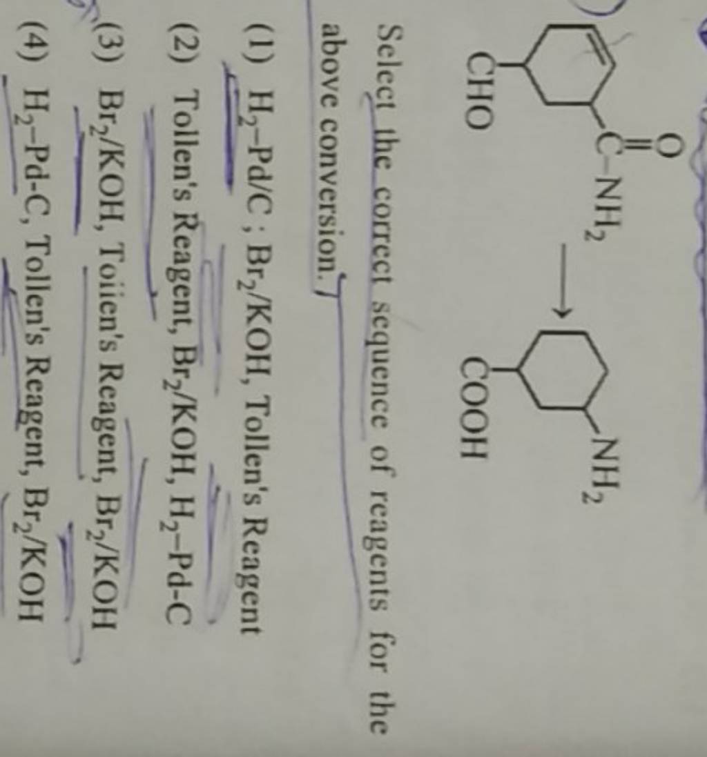 select-the-correct-sequence-of-reagents-for-the-above-conversion-filo