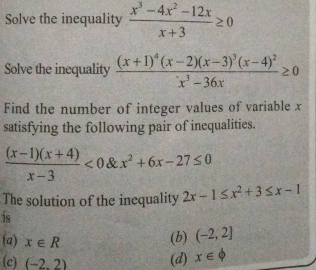 Solve The Inequality