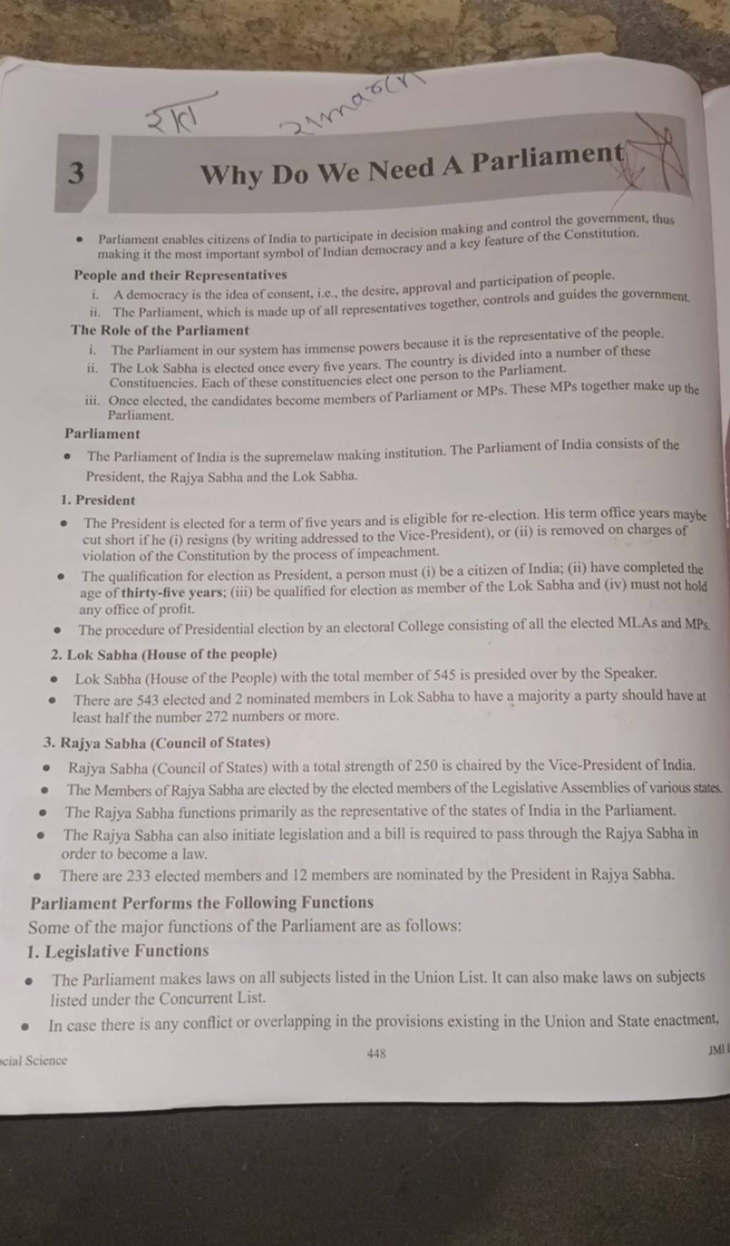 3 Why Do We Need A Parliament Parliament enables citizens of India to p..