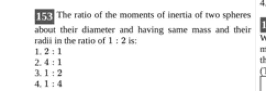 153 The Ratio Of The Moments Of Inertia Of Two Spheres About Their Diamet 153-the-ratio-of-the-moments-of-inertia-of-two-spheres-about-their-diamet