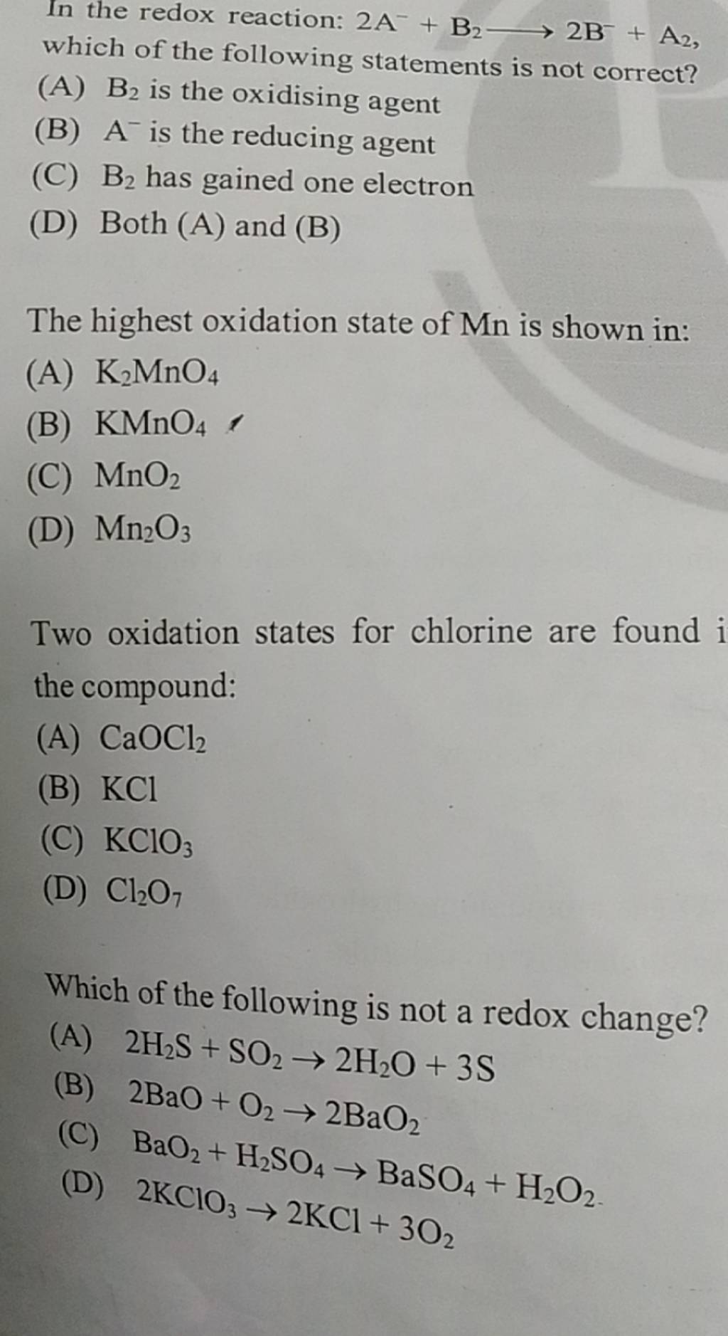 Two oxidation states for chlorine are found i the compound Filo