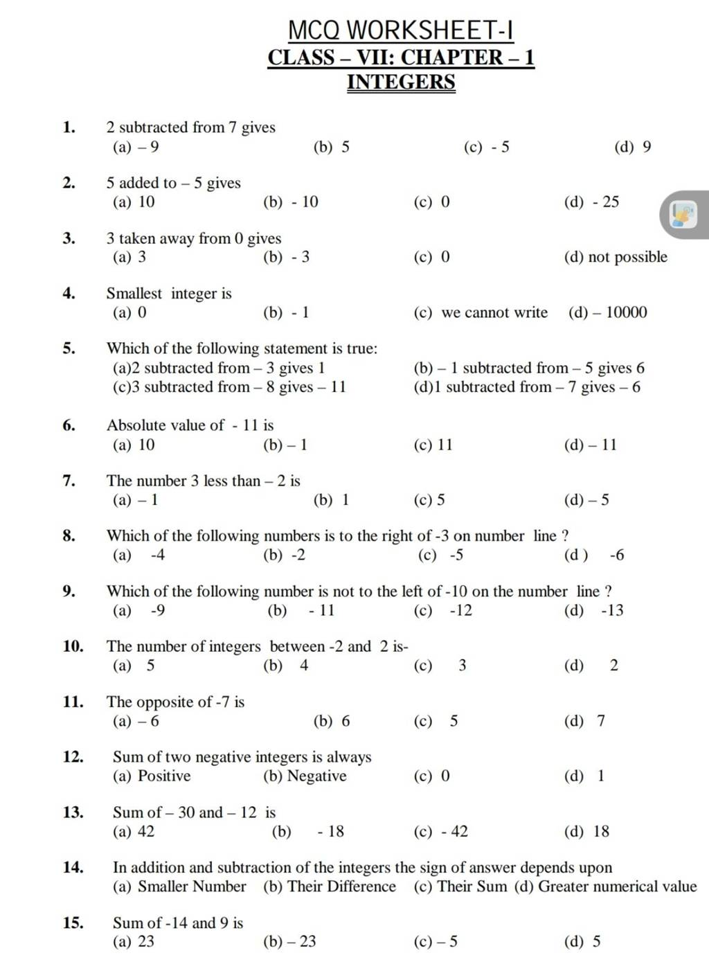 mcq-worksheet-i-class-vii-chapter-1-integers-1-2-subtracted-from-7