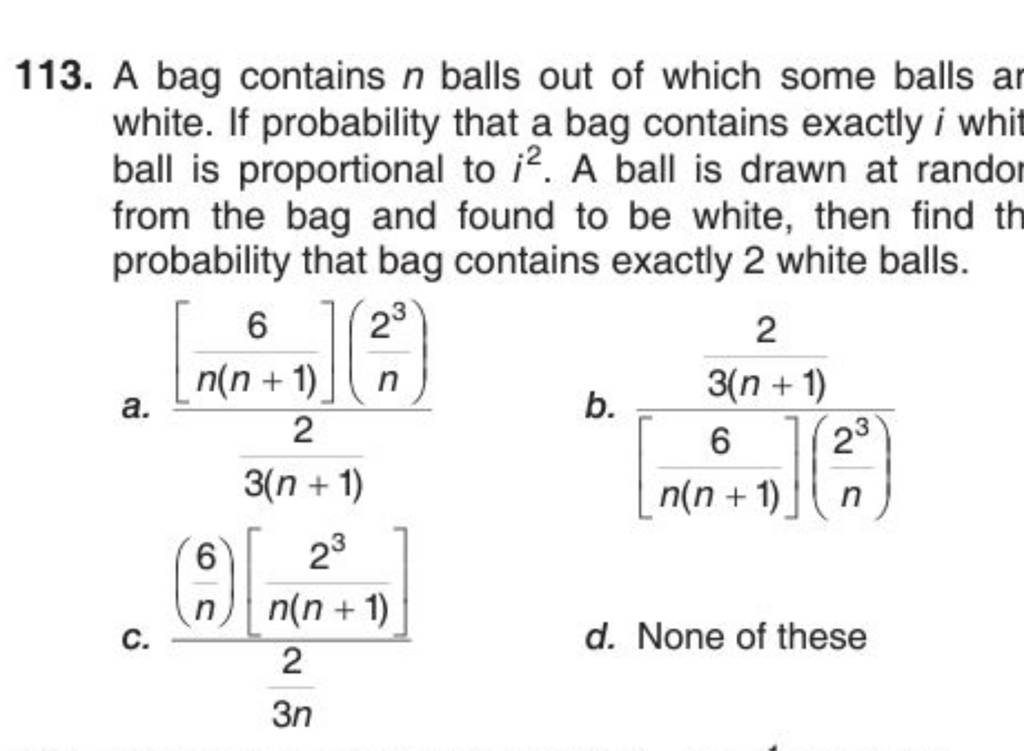 A bag contains 3 red, 4 white and 5 blue balls. If two balls are drawn at  random, then the probability that they are of different colours, is
