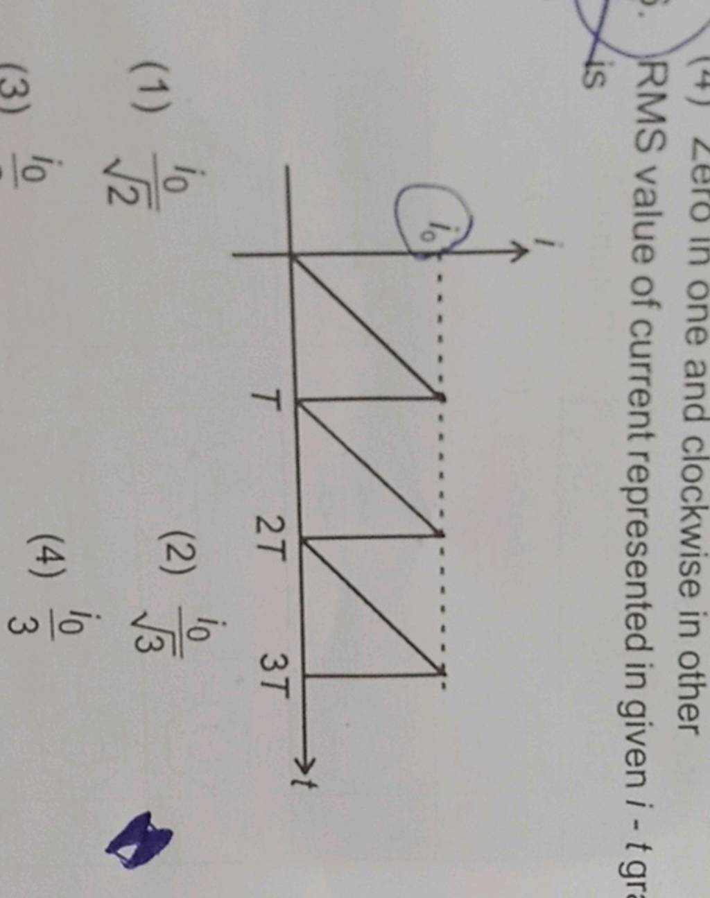 RMS Value Of Current Represented In Given I tgr Is Filo