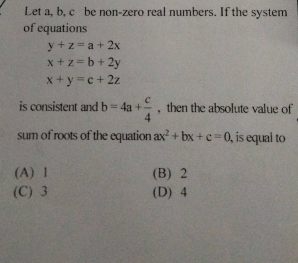 let-a-b-c-be-non-zero-real-numbers-if-the-system-of-equations-y-z-a-2xx