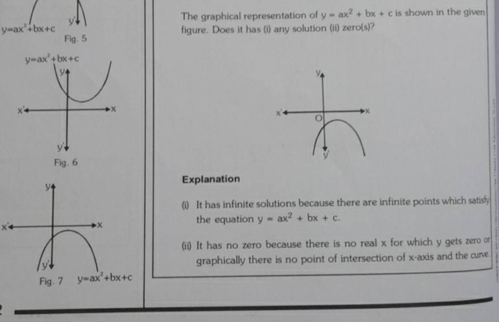 The graphical representation of y=ax2+bx+c is shown in the given figure.