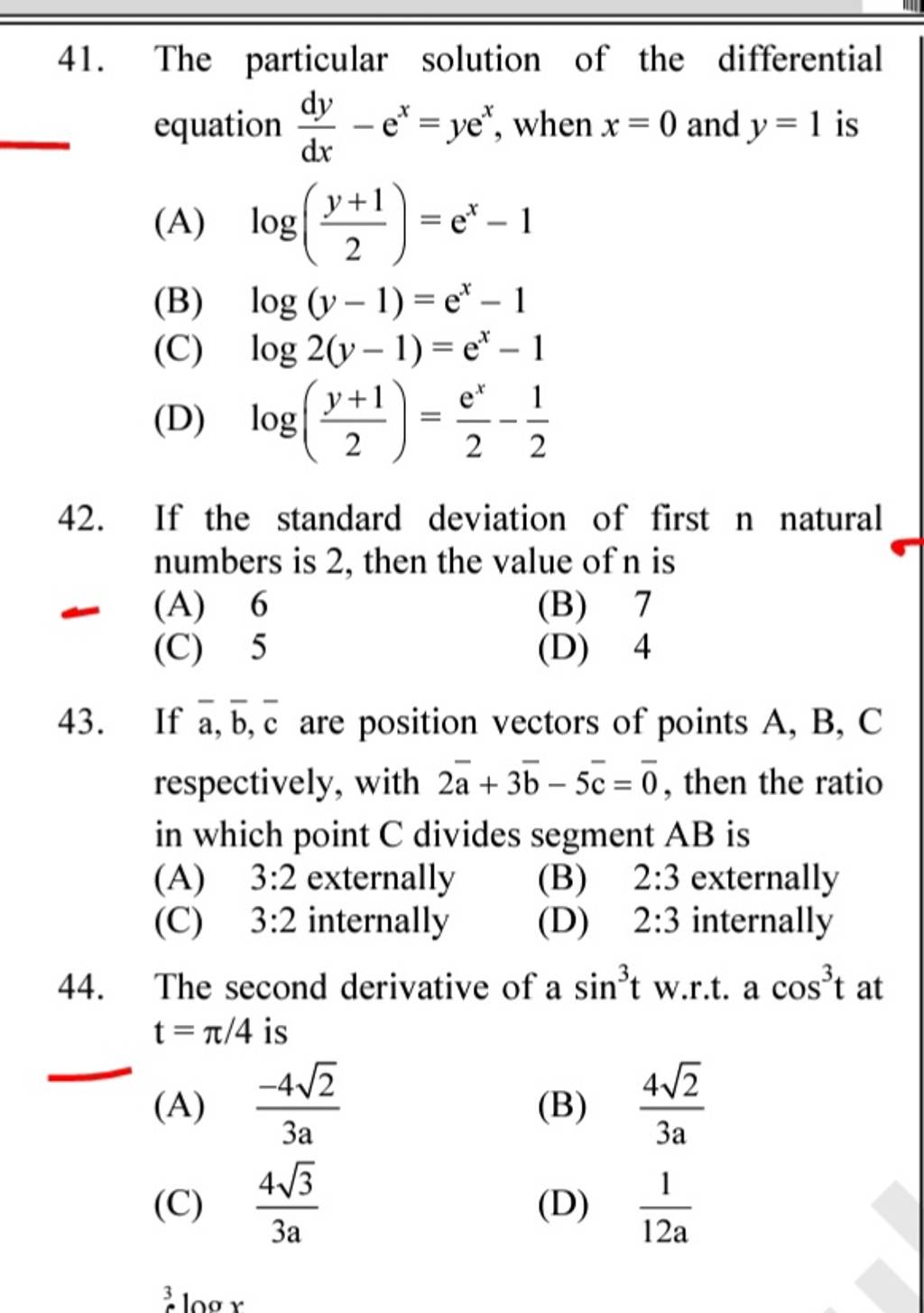 The Second Derivative Of A Sin3t W r t A Cos3t At T 4 Is Filo the-second-derivative-of-a-sin3t-w-r-t-a-cos3t-at-t-4-is-filo
