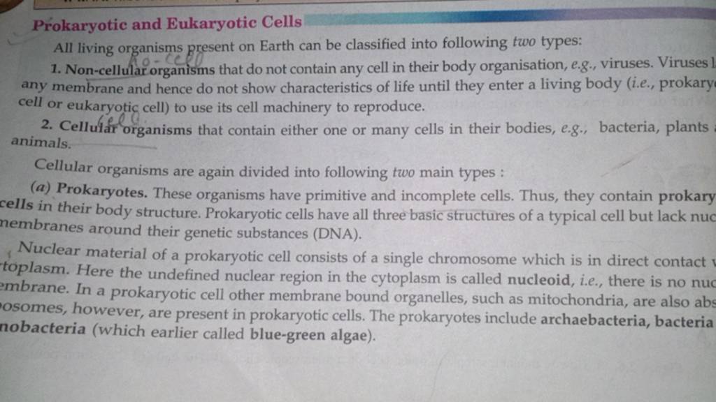 Prokaryotic and Eukaryotic Cells All living organisms present on Earth ca..