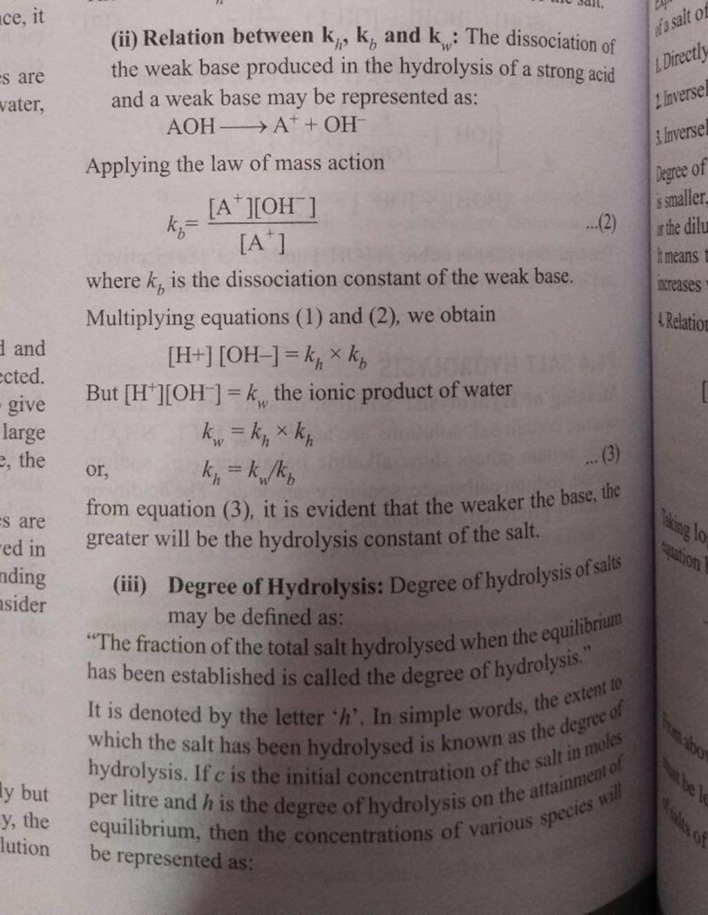ii-relation-between-kh-kb-and-kw-the-dissociation-of-the-weak-base