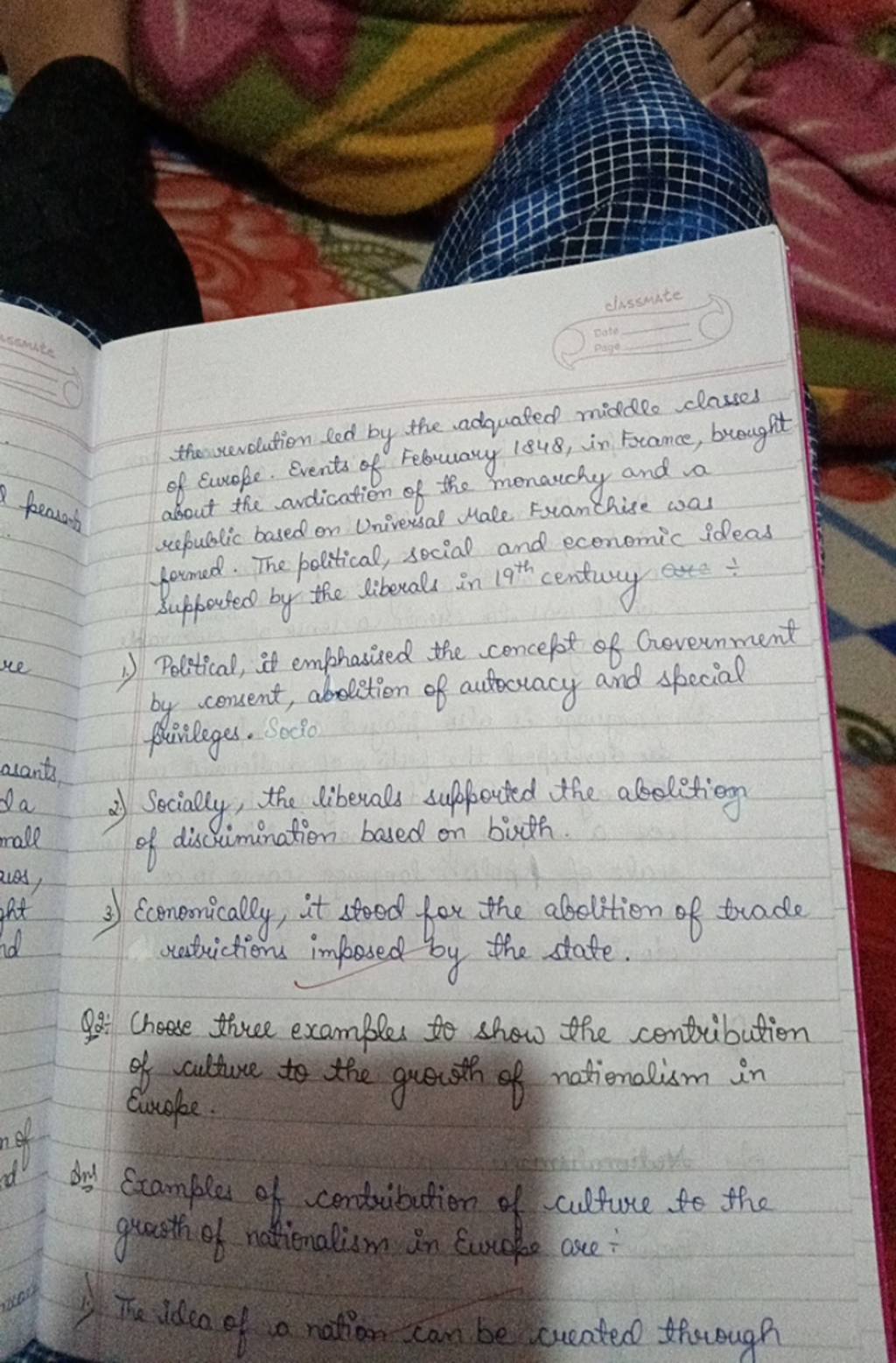 the revolution led by the adquated middle classes of Europe. Events of Fe..