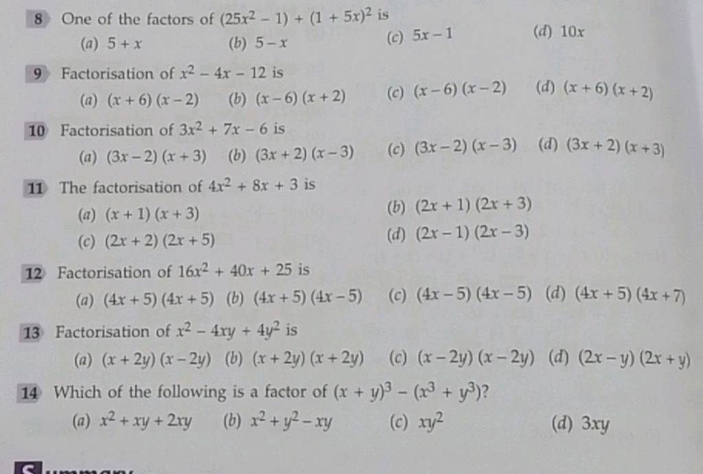 3x 2 4sqrt 3 * x 4 0 by factorisation method