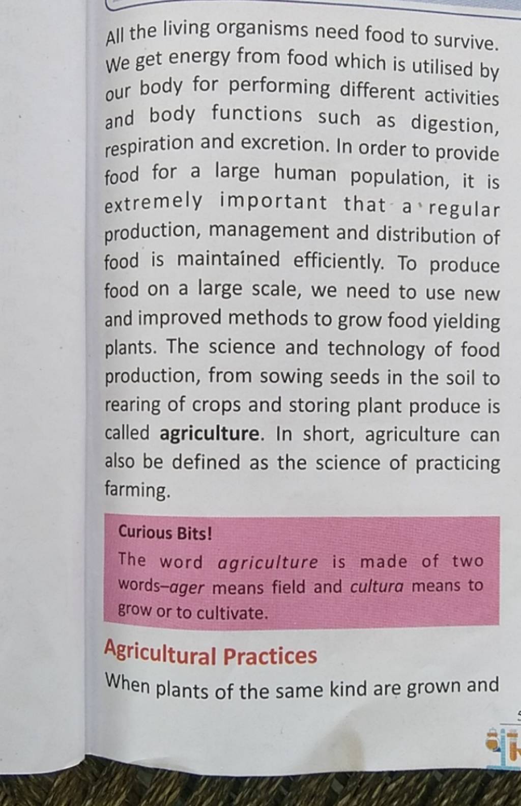 All the living organisms need food to survive. We get energy from food wh..