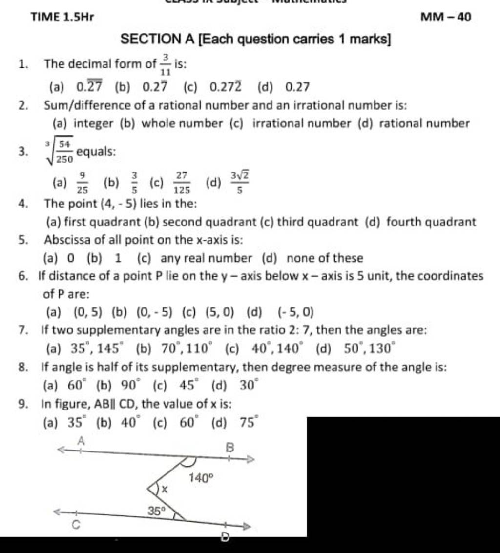 rational number and irrational number sum