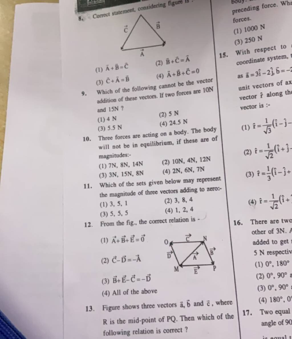 Figure Shows Three Vectors A B And C Where 16 There Are Two Other Of 3