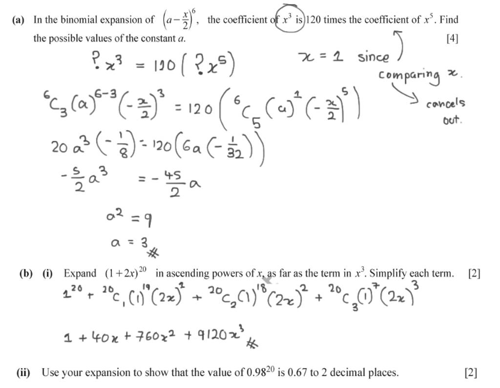 a-in-the-binomial-expansion-of-a-2x-6-the-coefficient-of-x3-is-120-t