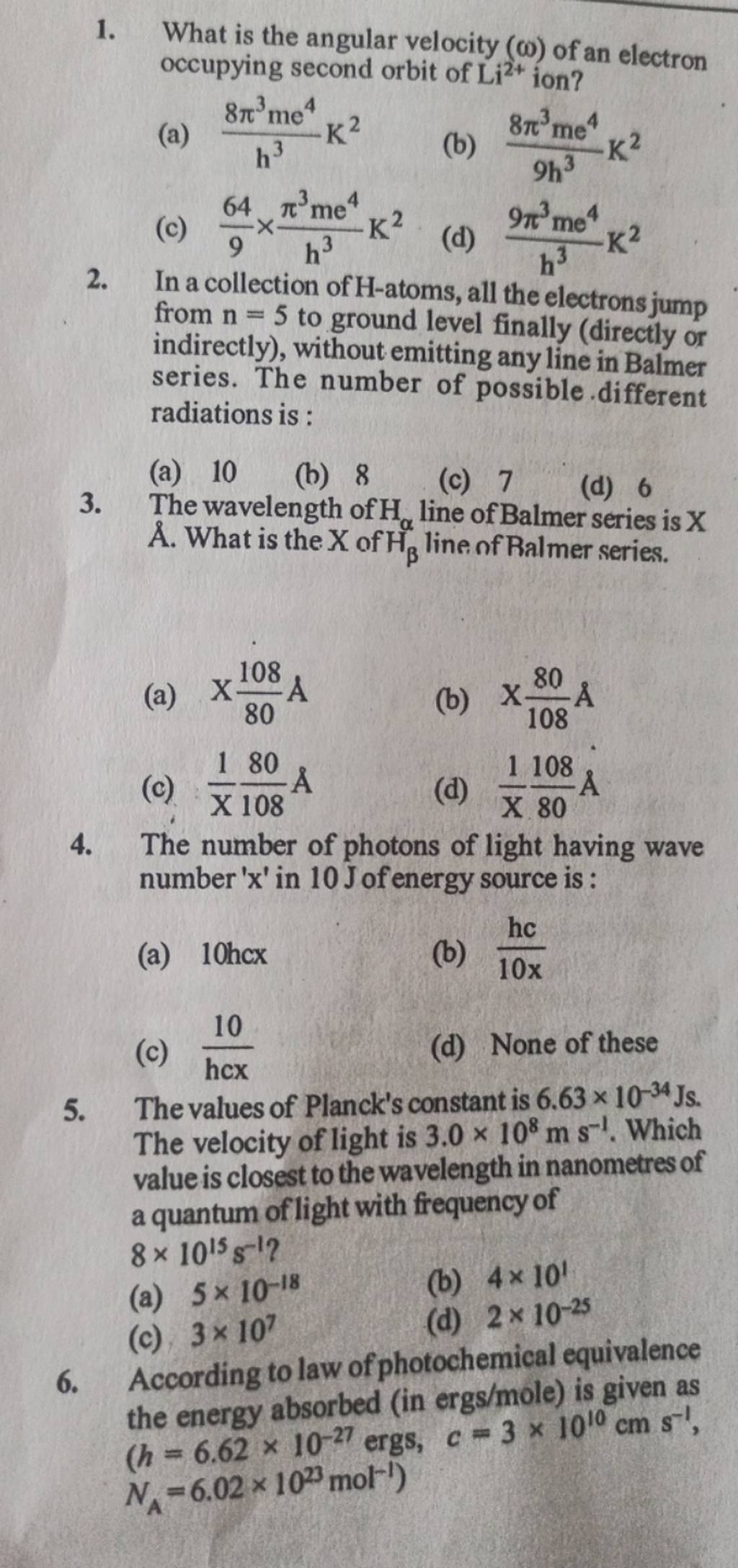 ratio-between-longest-wavelengths-of-h-atom-in-lyman-series-to-the