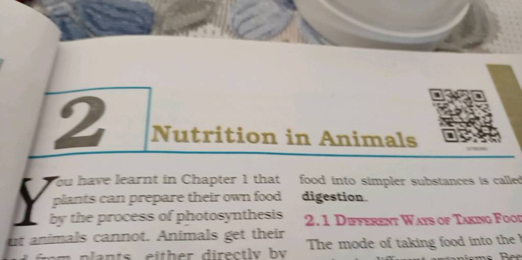 2 ou have learnt in Chapter 1 that plants can prepare their own food by t..