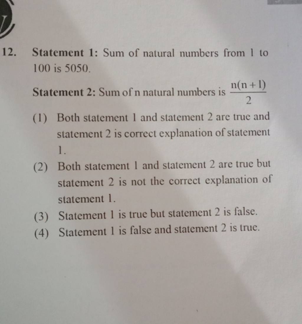 statement-1-sum-of-natural-numbers-from-1-to-100-is-5050-statement-2