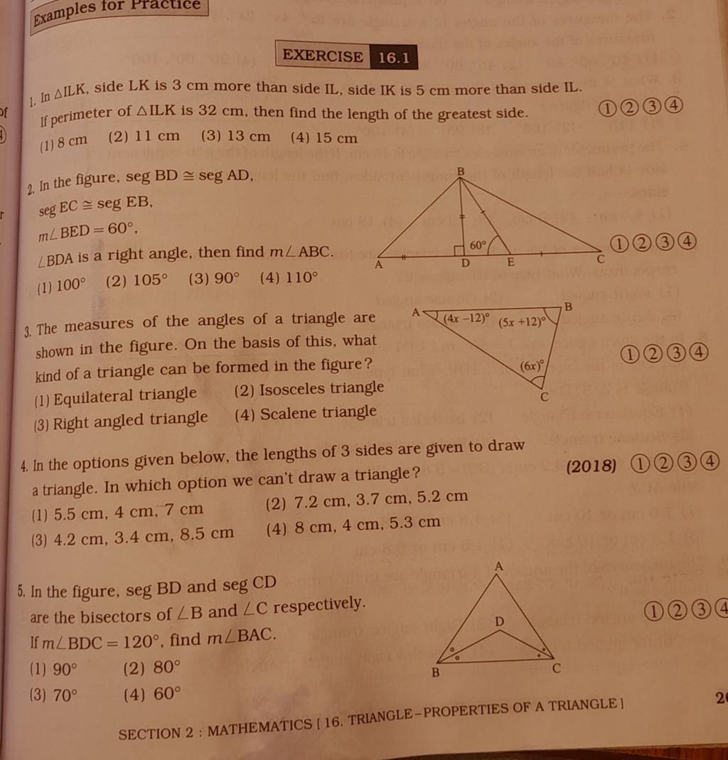 In the figure, segBD≅segAD, segEC≅segEB. m∠BED=60∘ ∠BDA is a right angle,..