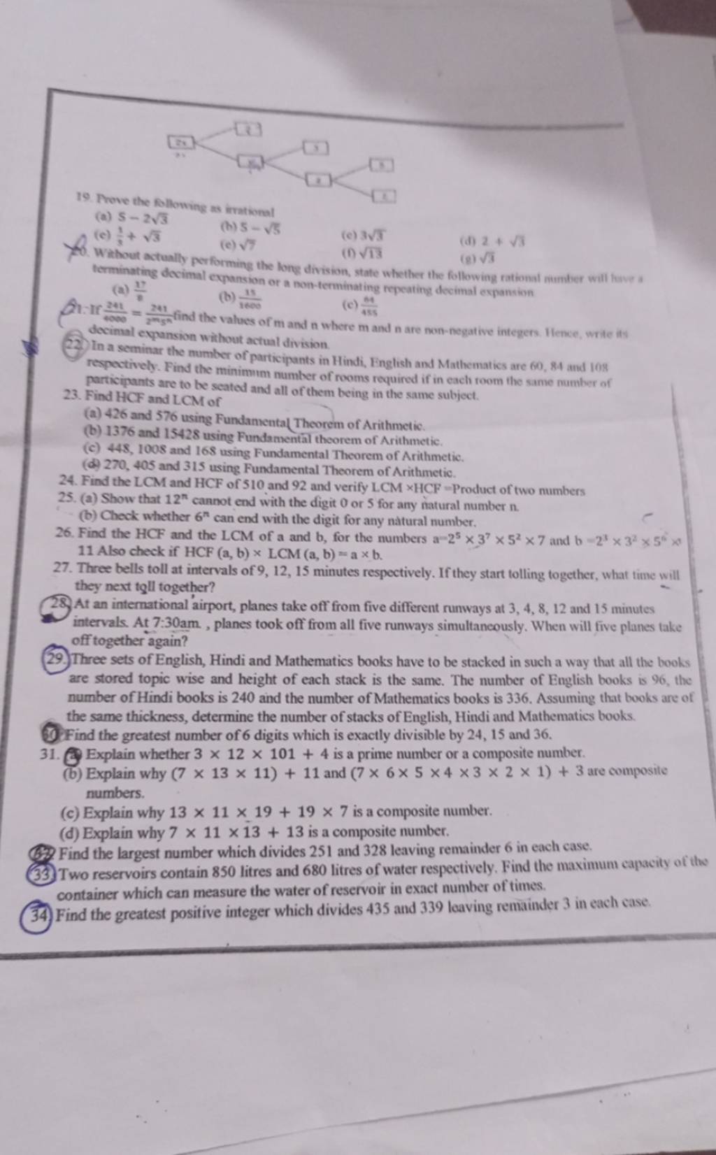 Find The HCF And The LCM Of A And B, For The Numbers A=25×37×52×7 And B=2..