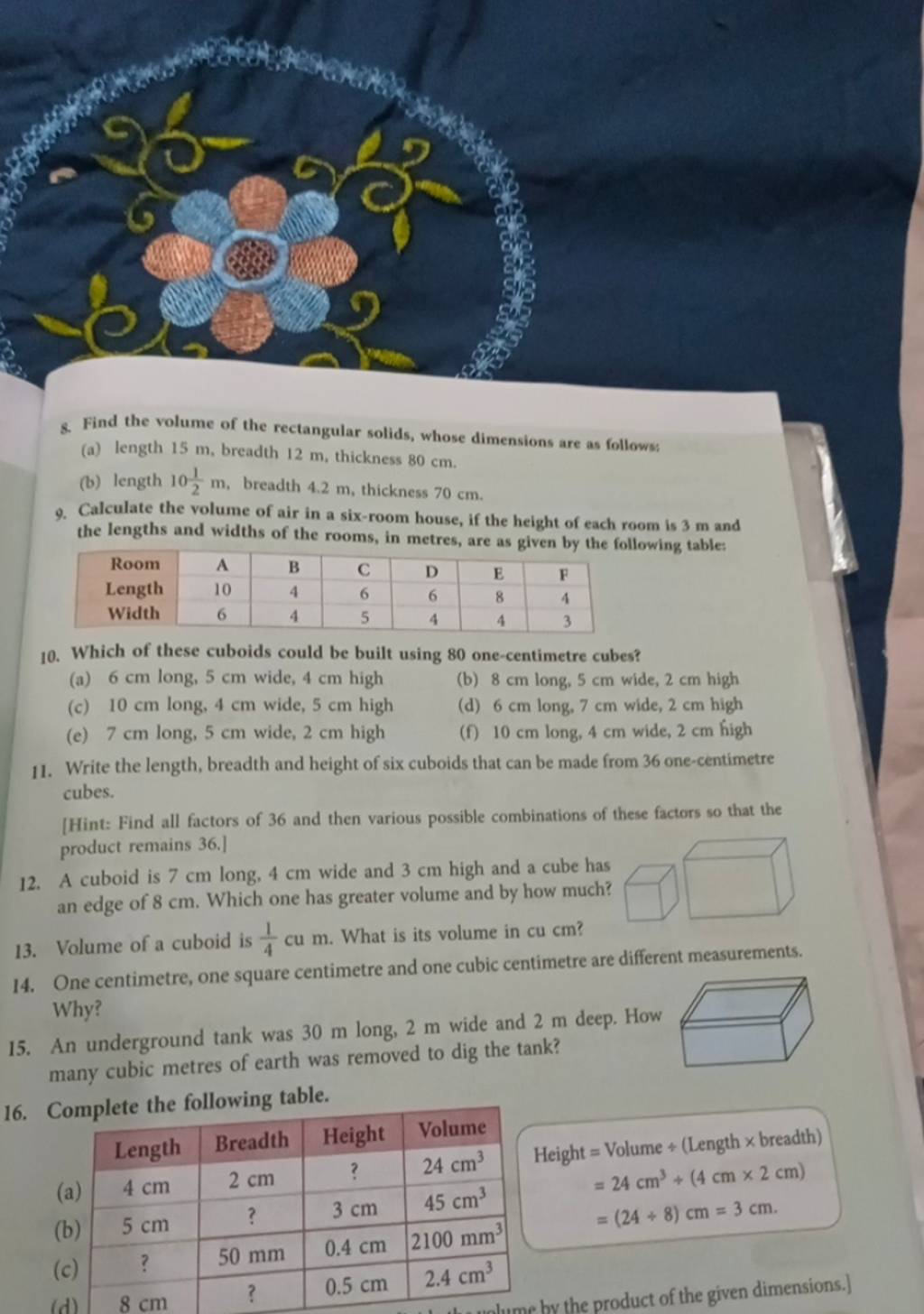 Write The Length Breadth And Height Of Six Cuboids That Can Be Made From Write the length breadth and height of six cuboids that can be made from