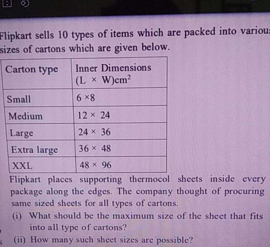 flipkart-sells-10-types-of-items-which-are-packed-into-variou-sizes-of-ca