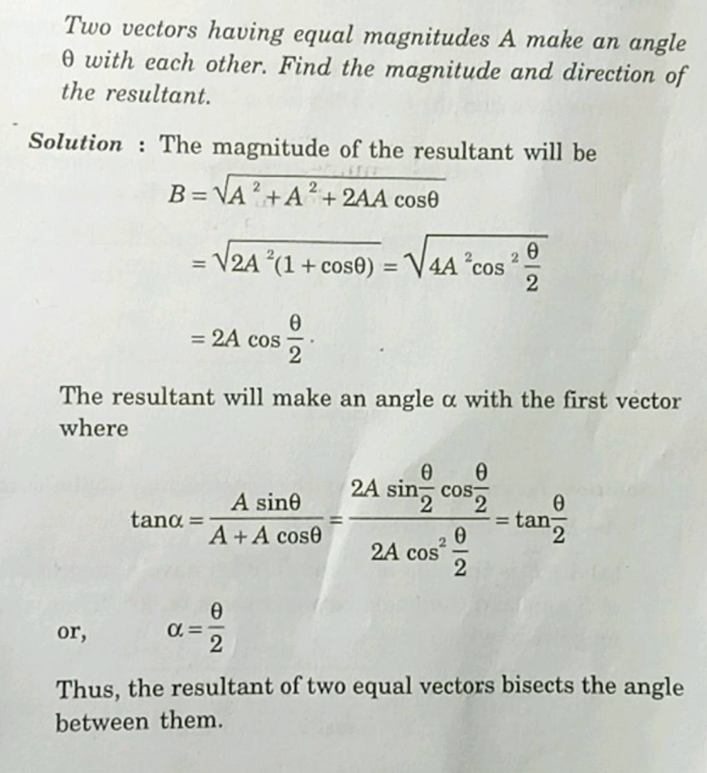 two-vectors-having-equal-magnitudes-a-make-an-angle-with-each-other-fi