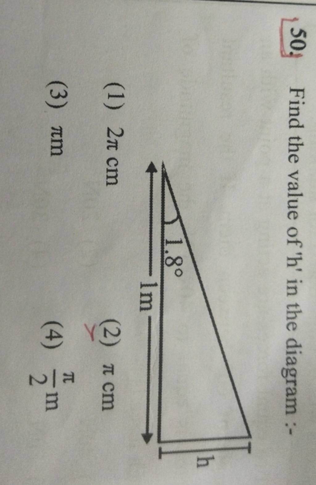 Find The Value Of H In The Diagram Filo