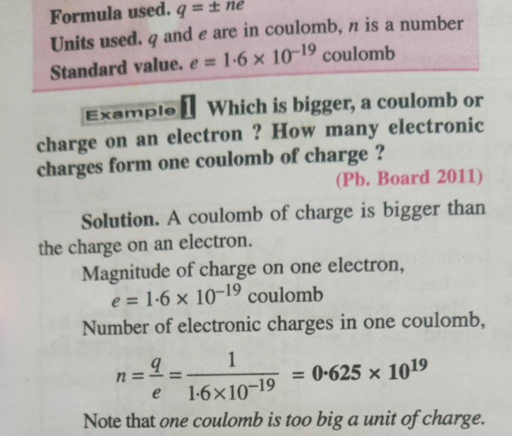 charge formula