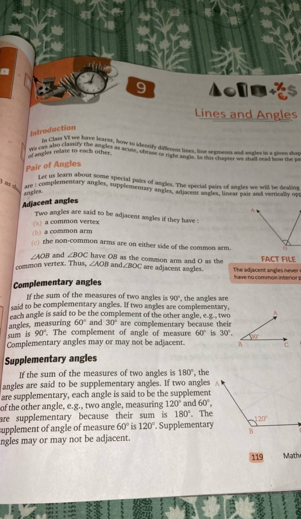 Introduction Lines and Angles In Class VI we have learnt, how to identify..