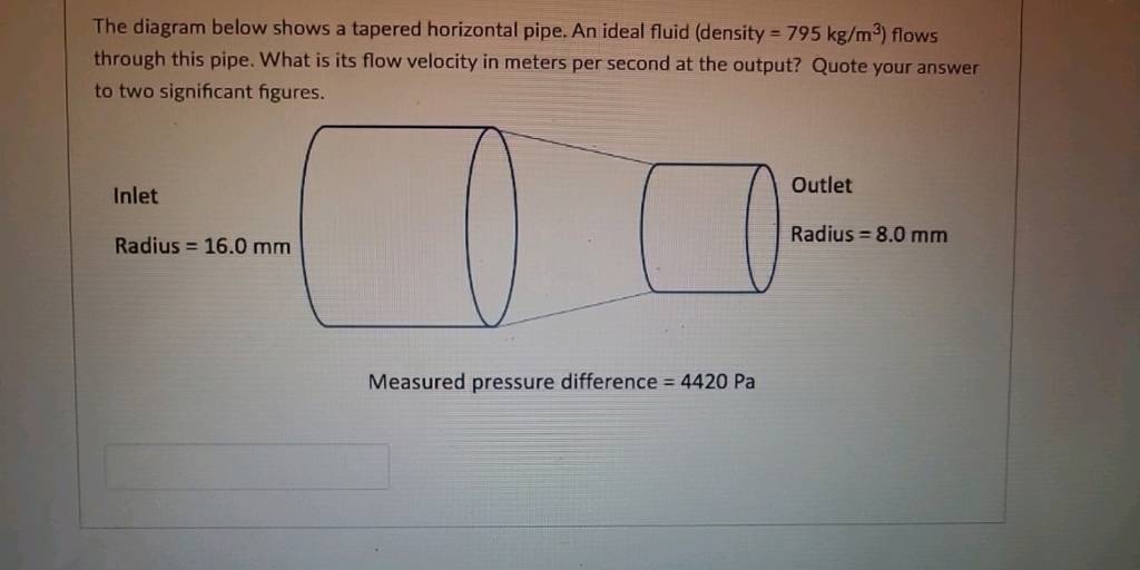 the-diagram-below-shows-a-tapered-horizontal-pipe-an-ideal-fluid-densit