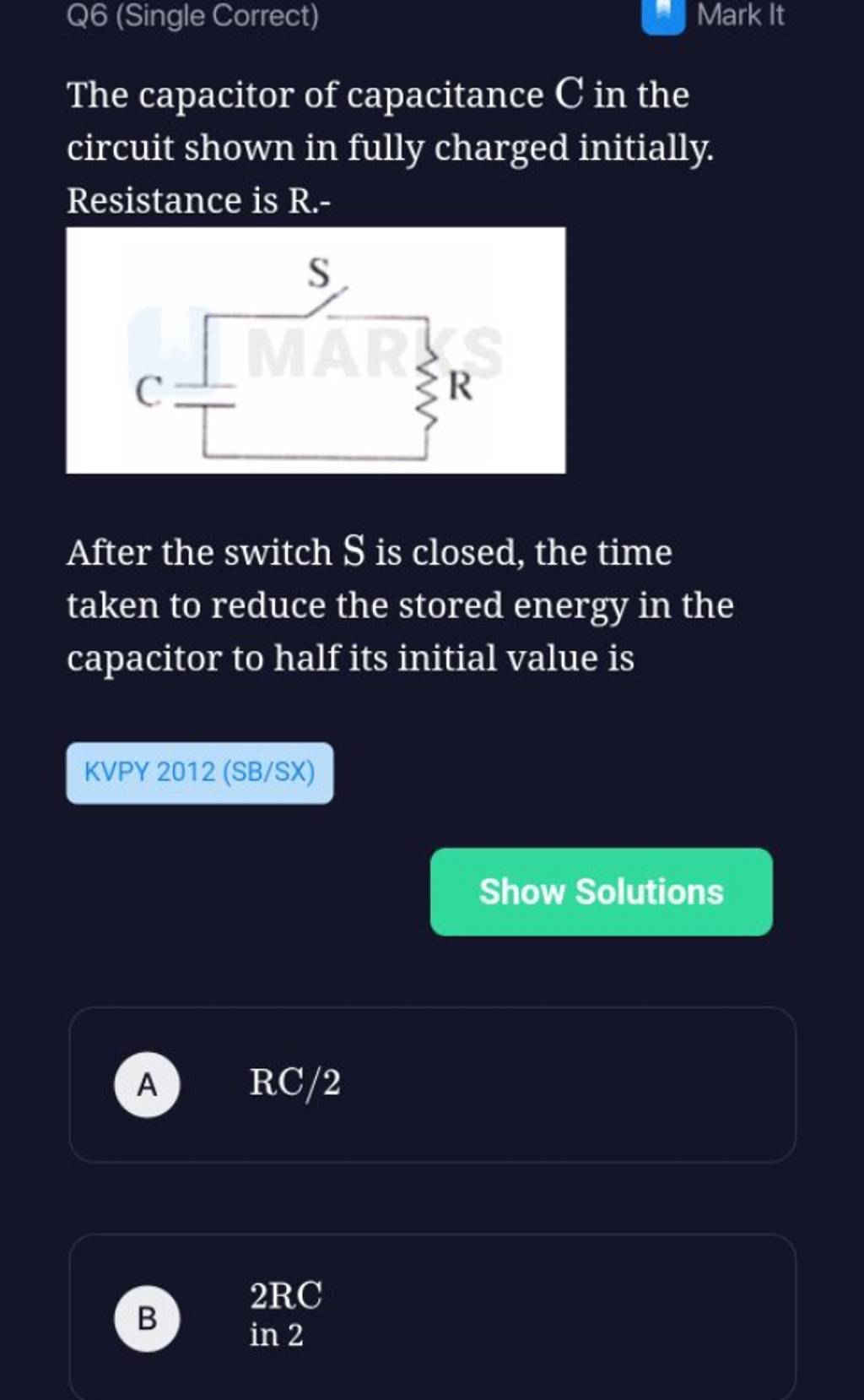 The capacitor of capacitance C in the circuit shown in fully charged init..