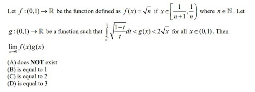 Let F 0 1 →r Be The Function Defined As F X N If X∈[n 11 N1 Where N