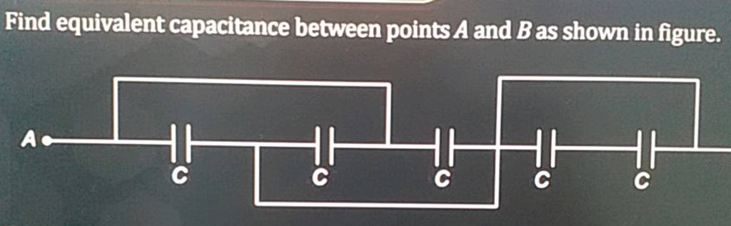 Find Equivalent Capacitance Between Points A And B As Shown In Figure. C#..