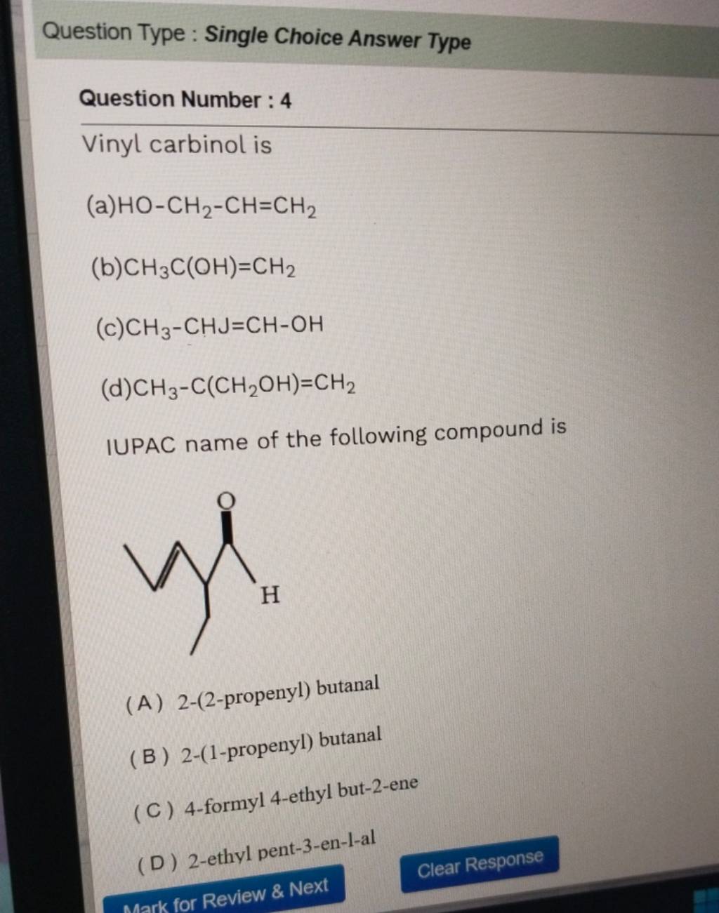 Iupac Name Of The Following Compound Is C C C C C O Cc A 2 2 Propenyl Iupac Name Of The Following Compound Is C C C C C O Cc A 2 2 Propenyl